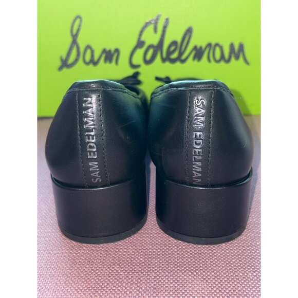 Sam Edelman Rosa Flats in Black Leather 8.5 with Box Womens Low Heels Pumps - Picture 8 of 14